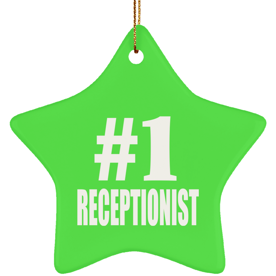 Number One #1 Receptionist - Star Ornament