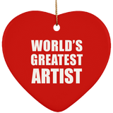 World's Greatest Artist - Heart Ornament