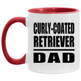 Curly-Coated Retriever Dad - 11oz Accent Mug Red