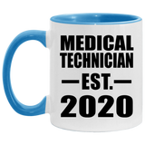 Medical Technician Established EST. 2020 - 11oz Accent Mug Blue
