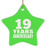 19th Anniversary 19 Years - Star Ornament
