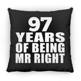 97th Anniversary 97 Years Of Being Mr Right - Throw Pillow Black