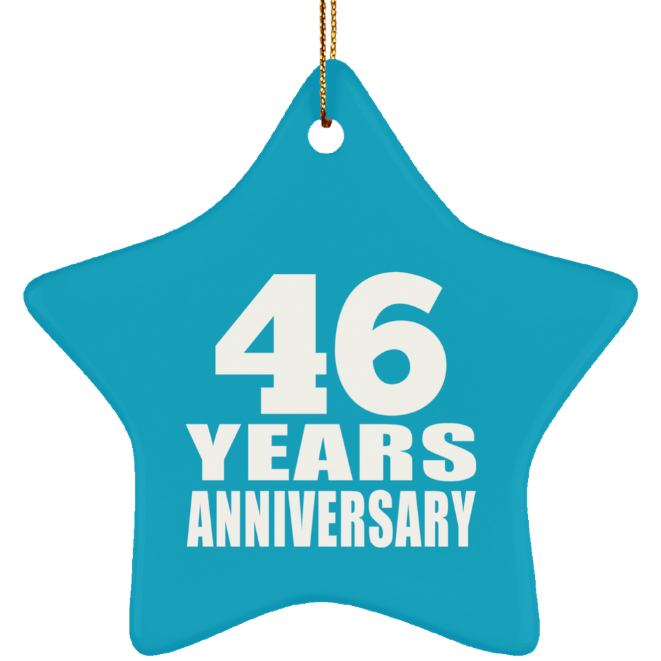 46th Anniversary 46 Years - Star Ornament