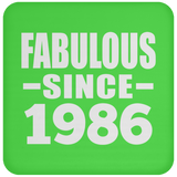 38th Birthday Fabulous Since 1986 - Drink Coaster
