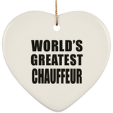 World's Greatest Chauffeur - Heart Ornament