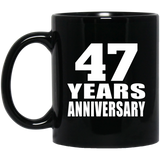 47th Anniversary 47 Years - 11 Oz Coffee Mug Black