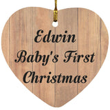 Edwin Baby's First Christmas - Heart Ornament C