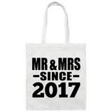 7th Anniversary Mr & Mrs Since 2017 - Tote Bag White