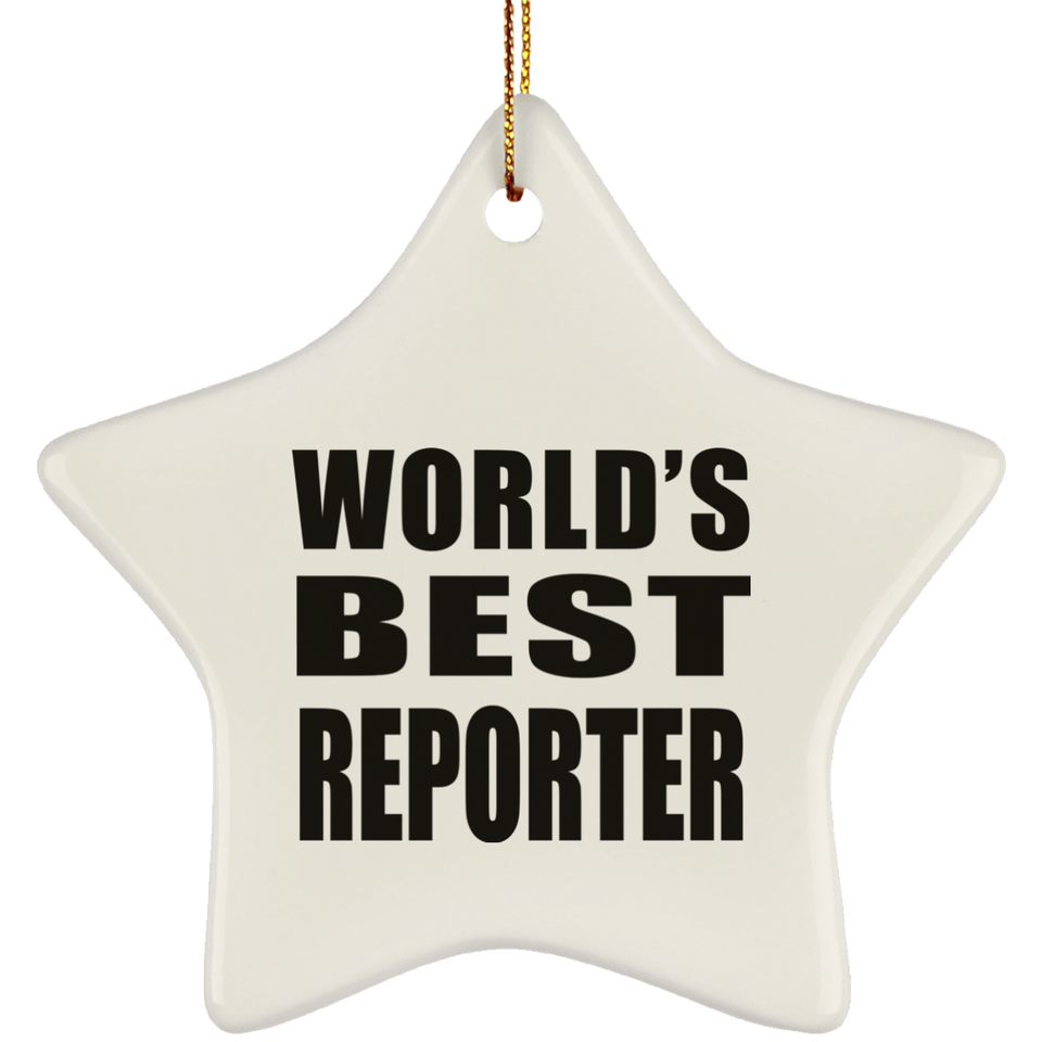 World's Best Reporter - Star Ornament