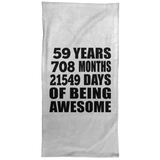 59th Birthday 59 Years 708 Months 21549 Days Of Awesome - Hand Towel