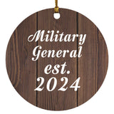Military General Established Est. 2024 - Circle Ornament D