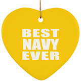Best Navy Ever - Heart Ornament