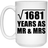 41st Anniversary Square Root of 1681 Years As Mr & Mrs - 15oz Coffee Mug