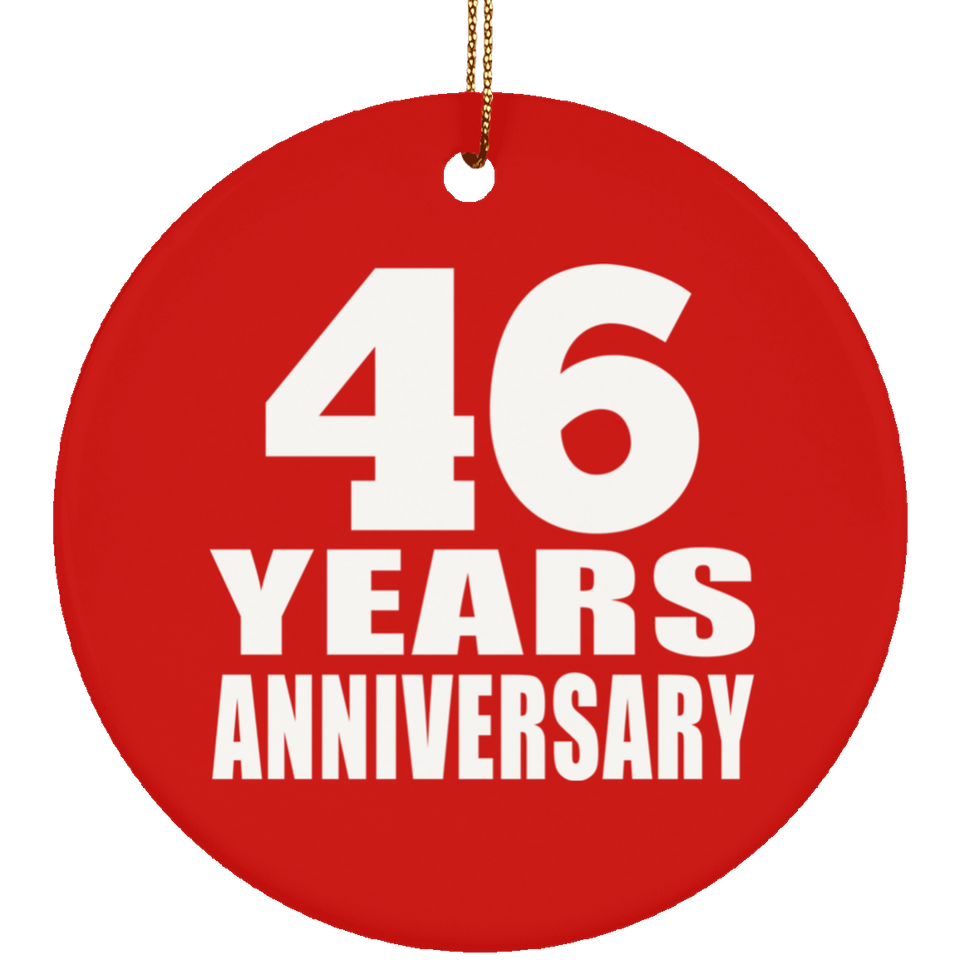 46th Anniversary 46 Years Anniversary - Circle Ornament