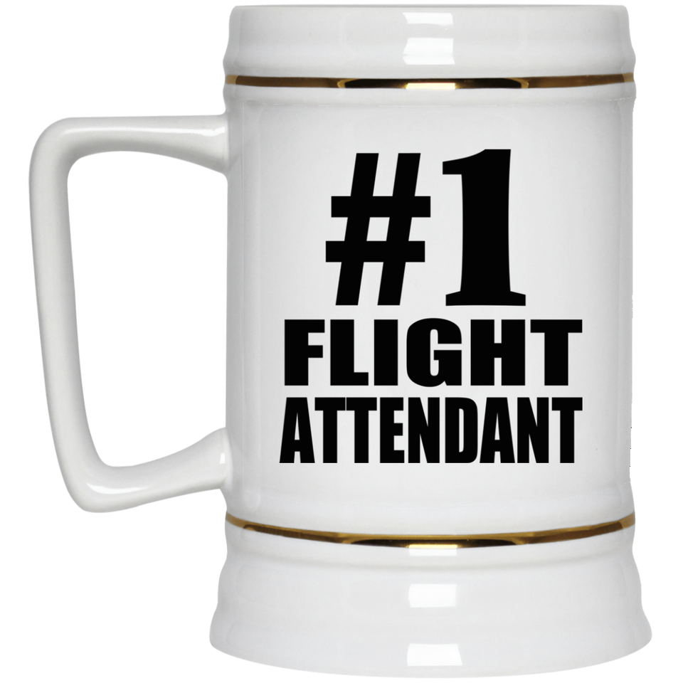 Number One #1 Flight Attendant - Beer Stein