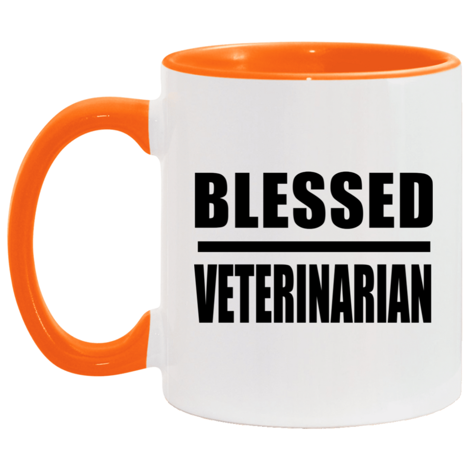 Blessed Veterinarian - 11oz Accent Mug Orange