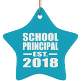 School Principal Established EST. 2018 - Star Ornament