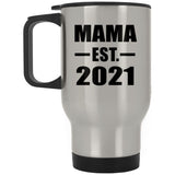 Mama Established EST. 2021 - Silver Travel Mug