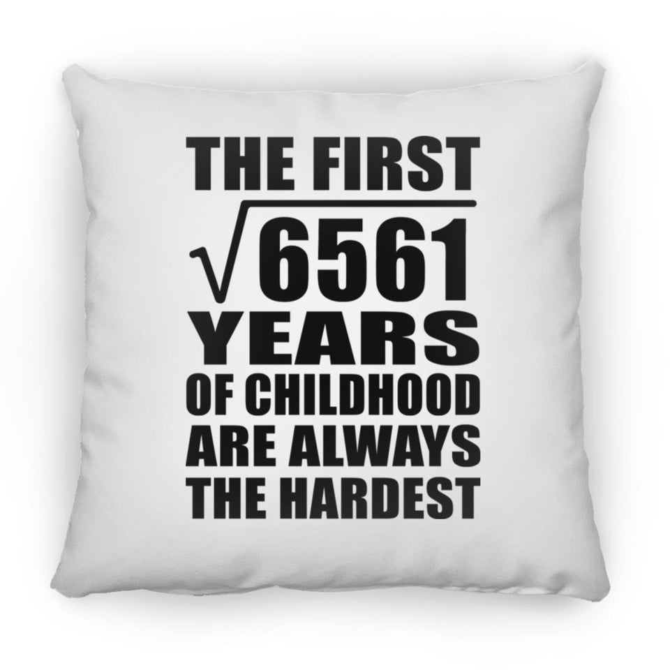 81st Birthday Square Root of 6561 Years of Childhood - Throw Pillow