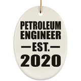 Petroleum Engineer Established EST. 2020 - Oval Ornament