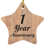 1st Anniversary 1 Year Anniversary - Star Ornament C