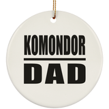 Komondor Dad - Circle Ornament