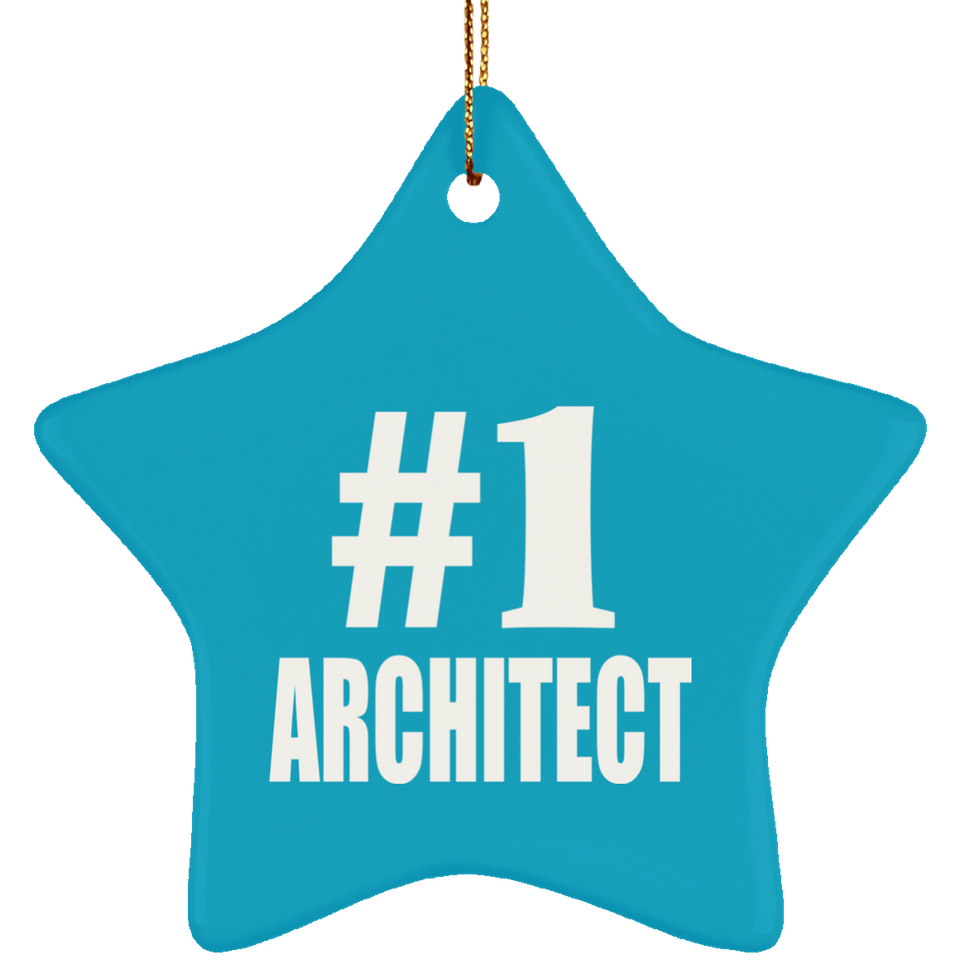 Number One #1 Architect - Star Ornament
