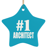 Number One #1 Architect - Star Ornament