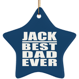Jack Best Dad Ever - Star Ornament