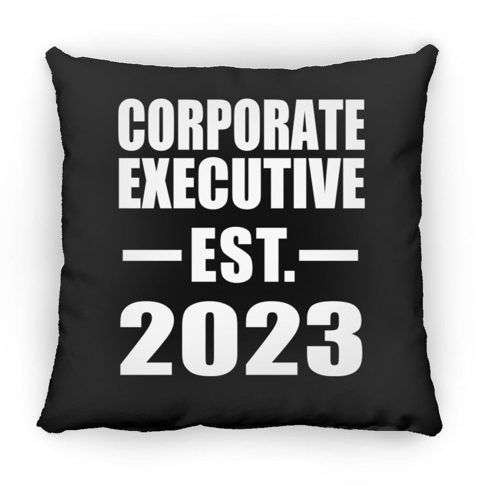 Corporate Executive Established EST. 2023 - Throw Pillow Black