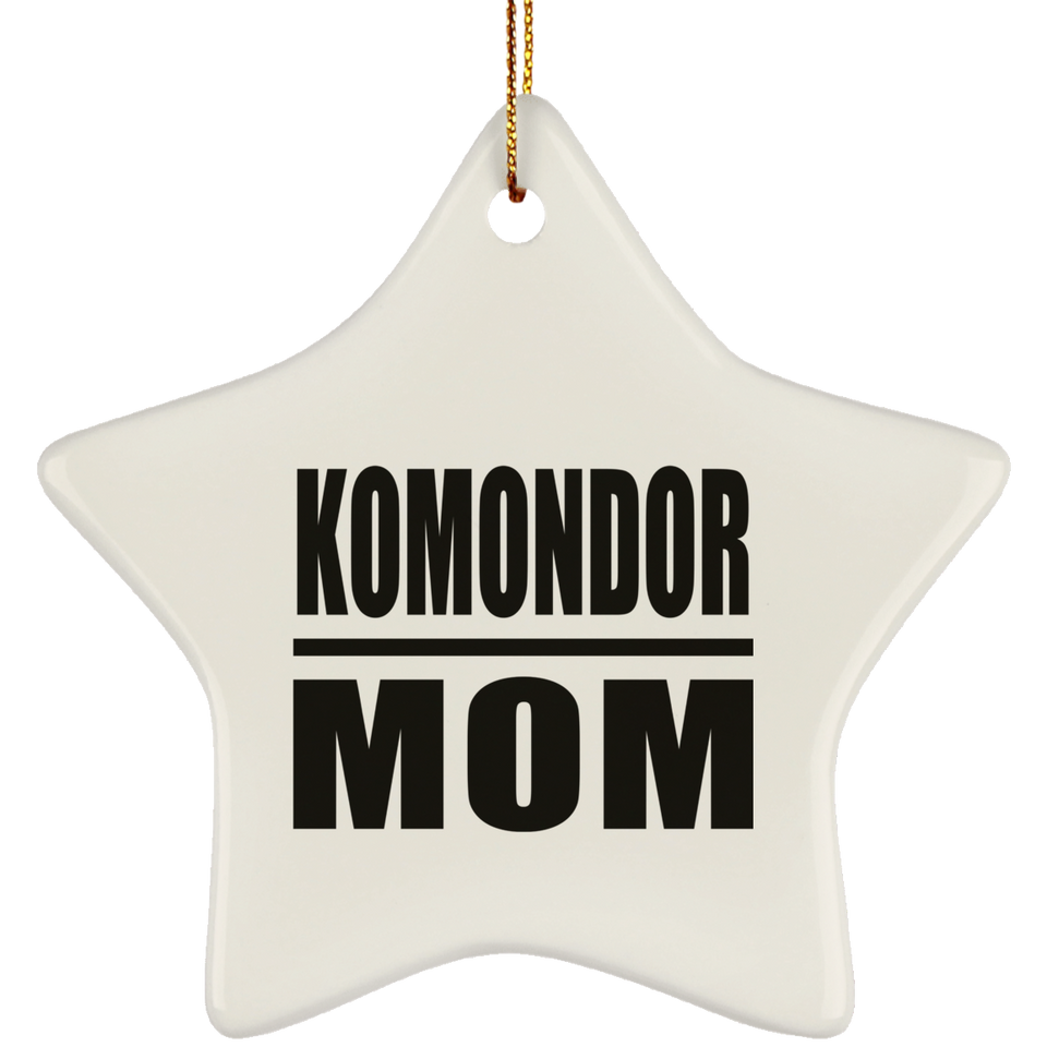 Komondor Mom - Star Ornament