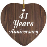 41st Anniversary 41 Years Anniversary - Heart Ornament D