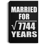 88th Anniversary Married For Square Root of 7744 Years - Canvas Portrait