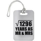 36th Anniversary Square Root of 1296 Years As Mr & Mrs - Luggage Bag Tag