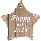 Pappy Established Est. 2024 - Star Ornament B