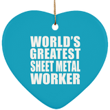 World's Greatest Sheet Metal Worker - Heart Ornament