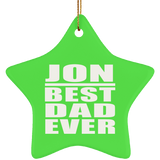 Jon Best Dad Ever - Star Ornament