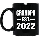 Grandpa Established EST. 2022 - 11oz Coffee Mug Black