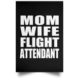 Mom Wife Flight Attendant - Poster Portrait