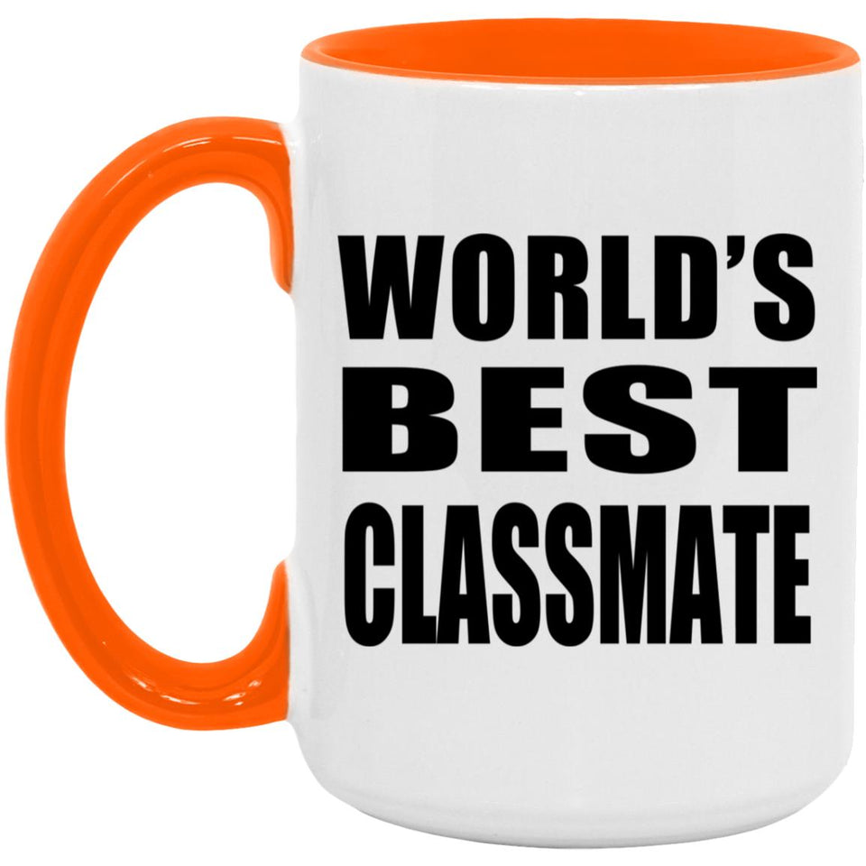 World's Best Classmate - 15oz Accent Mug Orange
