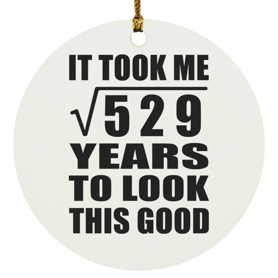 23rd Birthday Took Square Root of 529 Years To Look Good - Circle Ornament