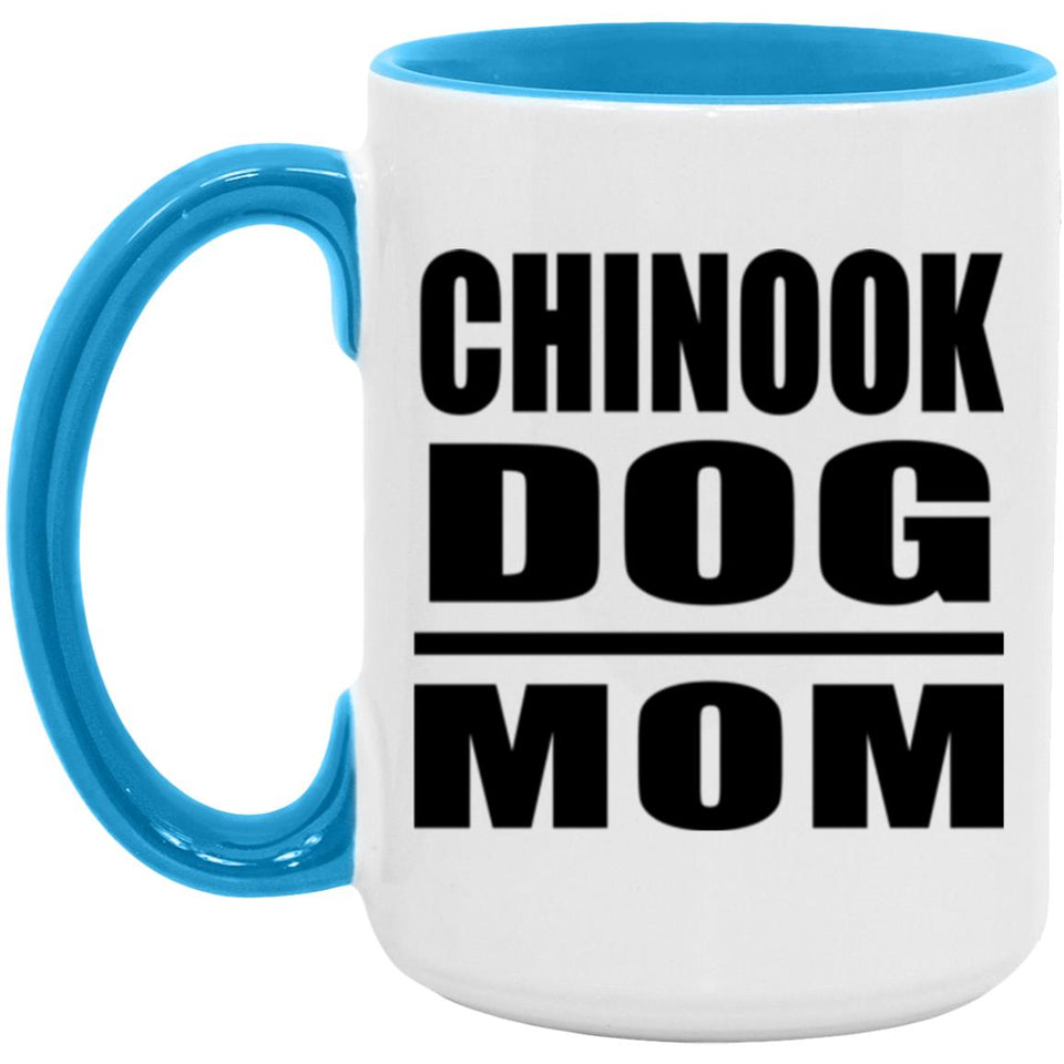 Chinook Dog Mom - 15oz Accent Mug Blue
