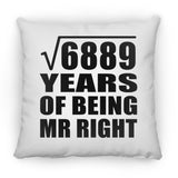 83rd Anniversary Square Root of 6889 Years of Being Mr Right - Throw Pillow