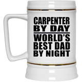 Carpenter By Day World's Best Dad By Night - Beer Stein