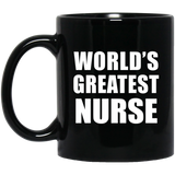 World's Greatest Nurse - 11 Oz Coffee Mug Black