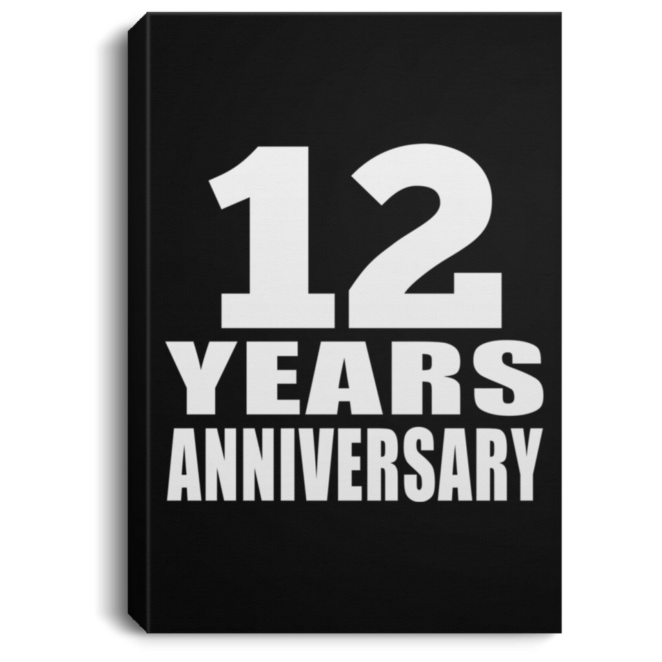 12th Anniversary 12 Years Anniversary - Canvas Portrait