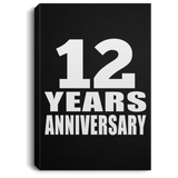 12th Anniversary 12 Years Anniversary - Canvas Portrait