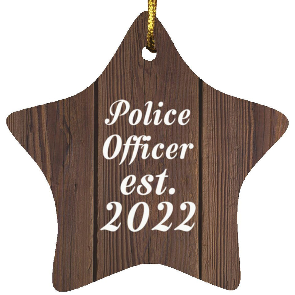 Police Officer Established Est. 2022 - Star Ornament D