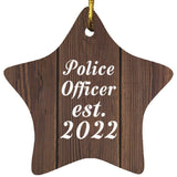 Police Officer Established Est. 2022 - Star Ornament D