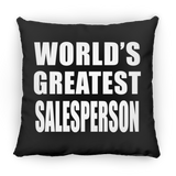 World's Greatest Salesperson - Throw Pillow Black